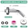 Enoughmen Enoughtmen Shower Arm with Flange TapeStainless Steel Shower Head Extension ArmsWallMounted Shower Arm for Fixed Shower Head10 Inch Chrome