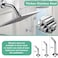 Enoughmen Enoughtmen Shower Arm with Flange TapeStainless Steel Shower Head Extension ArmsWallMounted Shower Arm for Fixed Shower Head10 Inch Chrome