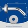 Eolax Shower Arm with Flange Wall Mounted Shower Pipe Suitable for Replacement Fixed Shower and Handheld Showerhead 6 Inch Chrome