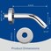 Eolax Shower Arm with Flange Wall Mounted Shower Pipe Suitable for Replacement Fixed Shower and Handheld Showerhead 6 Inch Chrome
