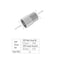FOCMKEAS Shower Head Extension Arm Extender Stainless Steel 12PT Male to 12PT Female Thread 11830mm Length Cast Pipe Fitting Coupler Extension Tube Bathroom Accessory