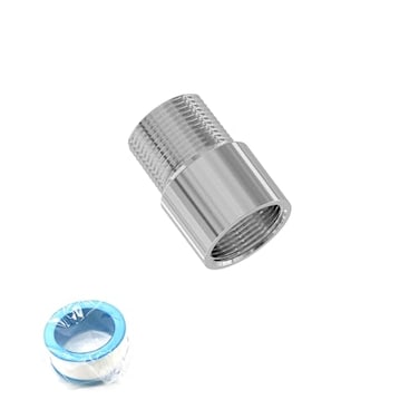 FOCMKEAS Shower Head Extension Arm Extender Stainless Steel 12PT Male to 12PT Female Thread 11830mm Length Cast Pipe Fitting Coupler Extension Tube Bathroom Accessory