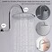HAOXIN Shower Arm and Flange 12inch High Rise Extension Shower Arm Replacement Part for Rainfall Shower HeadChromeSA03C