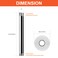 HarJue Ceiling Mounted Shower Arm Rain Shower Extension Arm with Flange and Teflon Tape Stainless Steel Ceiling Mount Shower Extender for Fixed Shower Head 6 Inch Chrome