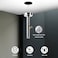 HarJue Ceiling Mounted Shower Arm Rain Shower Extension Arm with Flange and Teflon Tape Stainless Steel Ceiling Mount Shower Extender for Fixed Shower Head 6 Inch Chrome