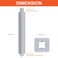 HarJue Ceiling Mounted Shower Arm Rain Shower Square Extension Arm with Flange and Teflon Tape Stainless Steel Ceiling Mount Shower Extender 8 Inch Chrome
