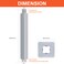 HarJue Ceiling Mounted Shower Arm Rain Shower Square Extension Arm with Flange and Teflon Tape Stainless Steel Ceiling Mount Shower Extender 8 Inch Chrome