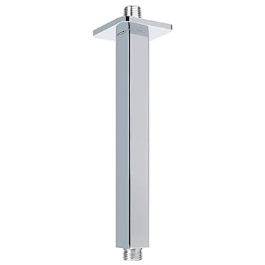 HarJue Ceiling Mounted Shower Arm Rain Shower Square Extension Arm with Flange and Teflon Tape Stainless Steel Ceiling Mount Shower Extender 8 Inch Chrome