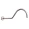 HarJue S Shaped Shower Arm High Rise Shower Head Extension Pipe Standard 12 Connection with Flange Awesome Shower ExperienceStainless Steel Bathroom Accessory16 Inch JS Shape Brushed Nickel