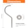 HarJue S Shaped Shower Arm High Rise Shower Head Extension Pipe Standard 12 Connection with Flange Awesome Shower ExperienceStainless Steel Bathroom Accessory16 Inch JS Shape Brushed Nickel