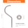 HarJue S Shaped Shower Arm High Rise Shower Head Extension Pipe Standard 12 Connection with Flange Awesome Shower ExperienceStainless Steel Bathroom Accessory16 Inch JS Shape Brushed Nickel