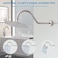 HarJue S Shaped Shower Arm High Rise Shower Head Extension Pipe Standard 12 Connection with Flange Awesome Shower ExperienceStainless Steel Bathroom Accessory16 Inch JS Shape Brushed Nickel