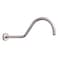 HarJue S Shaped Shower Arm High Rise Shower Head Extension Pipe Standard 12 Connection with Flange Awesome Shower ExperienceStainless Steel Bathroom Accessory16 Inch JS Shape Brushed Nickel