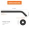 HarJue Shower Arm with Flange and Teflon Tape Wall Mounted Shower Pipe 304 Stainless Steel Extension Arm for Fixed Shower Head Handheld 12 Inches Matte Black