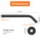 HarJue Shower Arm with Flange and Teflon Tape Wall Mounted Shower Pipe 304 Stainless Steel Extension Arm for Fixed Shower Head Handheld 12 Inches Matte Black