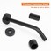 HarJue Shower Arm with Flange and Teflon Tape Wall Mounted Shower Pipe 304 Stainless Steel Extension Arm for Fixed Shower Head Handheld 12 Inches Matte Black