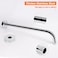 HarJue Shower Arm with Flange and Teflon Tape Wall Mounted Shower Pipe 304 Stainless Steel Extension Arm for Fixed Shower Head Handheld 15 Inch Chrome