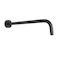 HarJue Shower Arm with Flange and Teflon Tape Wall Mounted Shower Pipe 304 Stainless Steel Extension Arm for Fixed Shower Head Handheld 15 Inch Matte Black