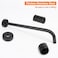 HarJue Shower Arm with Flange and Teflon Tape Wall Mounted Shower Pipe 304 Stainless Steel Extension Arm for Fixed Shower Head Handheld 15 Inch Matte Black