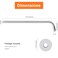 HarJue Shower Arm with Flange and Teflon Tape Wall Mounted Shower Pipe 304 Stainless Steel Extension Arm for Fixed Shower Head Handheld 24 Inch Chrome