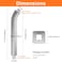 HarJue Shower Arm with Flange and Teflon Tape Wall Mounted Square Shower Pipe 304 Stainless Steel Extension Arm for Fixed Shower Head Handheld Shower 10 Inch Chrome