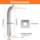 HarJue Shower Arm with Flange and Teflon Tape Wall Mounted Square Shower Pipe 304 Stainless Steel Extension Arm for Fixed Shower Head Handheld Shower 10 Inch Chrome