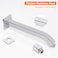 HarJue Shower Arm with Flange and Teflon Tape Wall Mounted Square Shower Pipe 304 Stainless Steel Extension Arm for Fixed Shower Head Handheld Shower 10 Inch Chrome