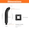 HarJue Shower Arm with Flange and Teflon Tape Wall Mounted Square Shower Pipe 304 Stainless Steel Extension Arm for Fixed Shower Head Handheld Shower 6 Inch Matte Black