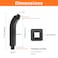 HarJue Shower Arm with Flange and Teflon Tape Wall Mounted Square Shower Pipe 304 Stainless Steel Extension Arm for Fixed Shower Head Handheld Shower 6 Inch Matte Black
