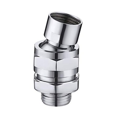 KES Shower Head Swivel Ball Adapter Brass Ball Joint Adjustable Shower Arm Connector Universal Showering Component Polished Chrome PSB100