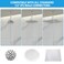 Lordear Ceiling Mounted Shower Arm 6 Inch Shower Pipe with Flange 12 NPT Round Shower Stem for Rain Shower Head Chrome