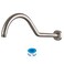 Lordear Wall Mounted Shower Arm 10 Inch Shower Pipe with Flange 12 NPT SShape Shower Stem for Shower Head Brushed Nickel