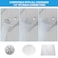 Lordear Wall Mounted Shower Arm 8 Inch Shower Pipe with Flange 12 NPT Round Shower Stem for Shower Head Chrome