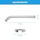 Lordear Wall Mounted Shower Arm 8 Inch Shower Pipe with Flange 12 NPT Round Shower Stem for Shower Head Chrome