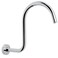 NearMoon High Rise S Shape Shower Extension Arm Shower Head Extender Shower Arm with Flange Standard 12 Connection Bathroom Accessory 13 Inch Chrome Finish