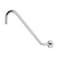 NearMoon J Shaped Shower Extension Arm Stainless Steel Shower Head Height Extender with Flange Riser Pipe Design for Cozy Shower Experience Standard 12 Connection 16 Inch Chrome Finish