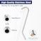 NearMoon J Shaped Shower Extension Arm Stainless Steel Shower Head Height Extender with Flange Riser Pipe Design for Cozy Shower Experience Standard 12 Connection 16 Inch Chrome Finish