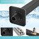 Nuodan Shower Arm with Flange 16 Inches Wall Mount Square Straight Extension Arm Replacement of Fixed Rain Shower Head Pipe Matte Black