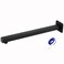 Nuodan Shower Arm with Flange 16 Inches Wall Mount Square Straight Extension Arm Replacement of Fixed Rain Shower Head Pipe Matte Black