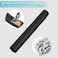 Nuodan Shower Extension Arm Solid Stainless Steel Shower Pipe Extension with Teflon Tape and Washer For Lowering or Extending Showerhead 6 Inch Matte Black