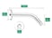 Purelux Shower Arm 8 Inches Universal Replacement Made of Stainless Steel Chrome Finish Flange Included