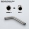 RANDOM Shower Arm with Flange 6 Inches Brushed Nickel Wall Mount Angle Shower Head Extension Arm WallMounted For Fixed Shower HeadRD910186BN