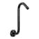 JS Jackson Shower Head Extension Arm with Flange105 Inch HighRise Curved S Shaped Design Stainless Steel Standard 12 Connection Black Finish