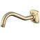 SWHYGER 8 Inch Angled Shower Arm Extension with Flange Stainless Steel Curved Shower Head Arm Replacement Brushed GoldSW910688BG
