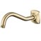 SWHYGER 8 Inch Angled Shower Arm Extension with Flange Stainless Steel Curved Shower Head Arm Replacement Brushed GoldSW910688BG