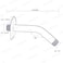 TRUSTMI Angled Shower Arm with Flange 6Inch Wall Mount Extension for Shower Head Chrome