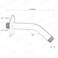 TRUSTMI Angled Shower Arm with Flange 6Inch Wall Mount Extension for Shower Head Chrome