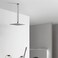 TRUSTMI Brushed Nickel Shower Arm with Flange 16 Inch Ceiling Mount Square Rainfall Shower Head Extension Arm Stainless Steel