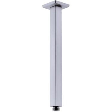 TRUSTMI Brushed Nickel Shower Arm with Flange 16 Inch Ceiling Mount Square Rainfall Shower Head Extension Arm Stainless Steel