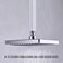 TRUSTMI Square Ceiling Mount Shower Arm with Flange 16 Inch Stainless Steel Extension Arm for Rainfall Shower Head Chrome